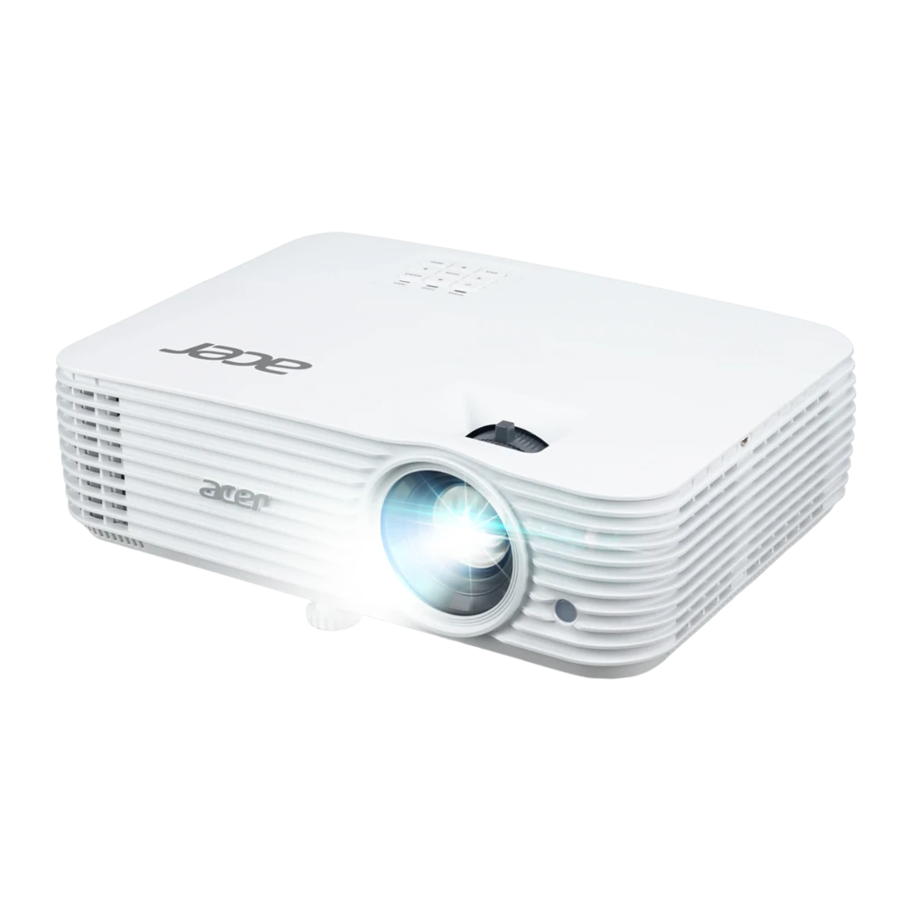 Acer Projecteur X1526 Full HD 4000lm DLP Blanc, vue avant-dessus: objectif et grilles latérales visibles - Ítem3