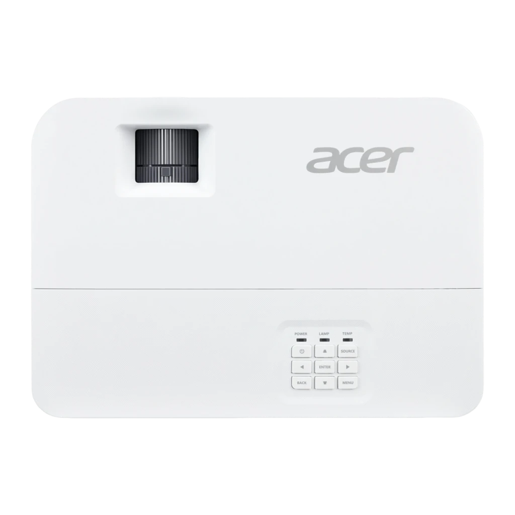 Acer Projecteur X1526 Full HD 4000lm DLP Blanc, vue avant-dessus: objectif et grilles latérales visibles - Ítem4