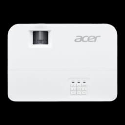 Acer Projecteur X1526 Full HD 4000lm DLP Blanc, vue du dessus: objectif zoom, logo Acer et panneau de boutons de contrôle