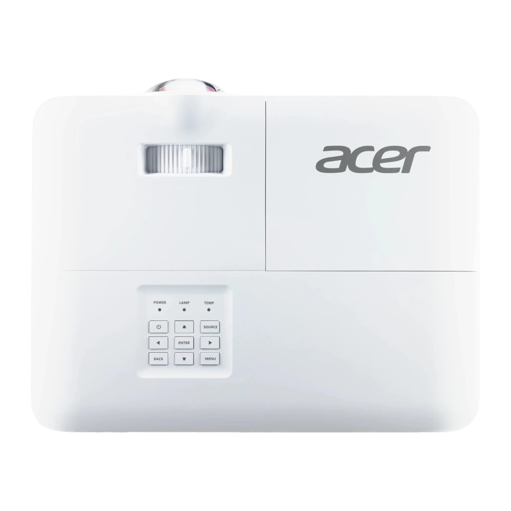 Acer Projecteur S1287 DLP XGA 4000lm blanc, vue de face: objectif grand-angle éclairé et grilles de ventilation latérales - Ítem4