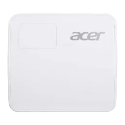 Acer Projecteur PD1810IC 4K UHD RGB-LED blanc, vue du dessus: couvercle lisse avec grille de ventilation et logo Acer argenté