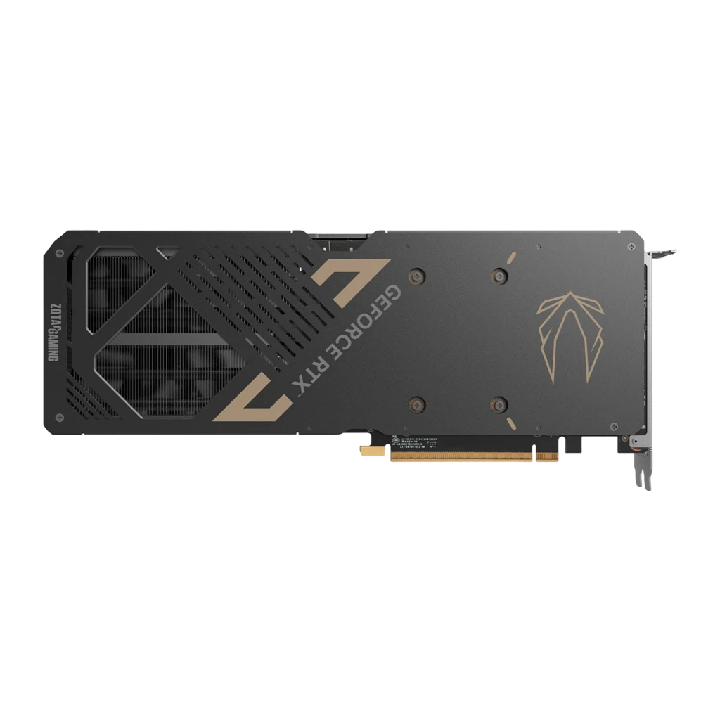Zotac GAMING GeForce RTX 5070 SOLID OC 12GB, caja y tarjeta: packaging frontal junto a GPU con 3 ventiladores vista lateral - Ítem2