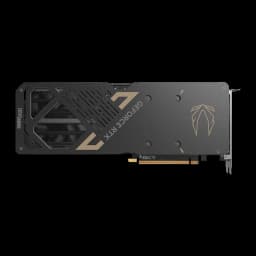 Zotac GAMING GeForce RTX 5070 SOLID OC 12GB noir, vue arrière: backplate avec logo RTX et connecteur PCIe visible