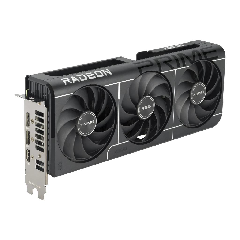 ASUS PRIME Radeon RX 9060XT OC PRIME-RX9060XT-O16G 16GB DDR6 Grafikkarte, HDMI/DP negro - vista principal