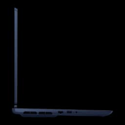 Alienware Aurora 16X 1TB azul, vista lateral direita: grades de ventilação, porta RJ45, USB-A e jack de áudio