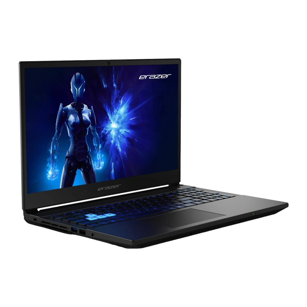 Medion Erazer MD62762 1TB negro, vista frontal: pantalla encendida con personaje gaming azul y teclado retroiluminado - Ítem1