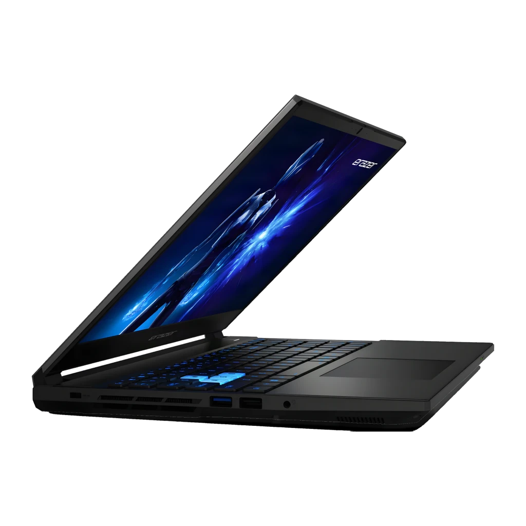 Medion Erazer MD62762 1TB negro, vista frontal: pantalla encendida con personaje gaming azul y teclado retroiluminado - Ítem2