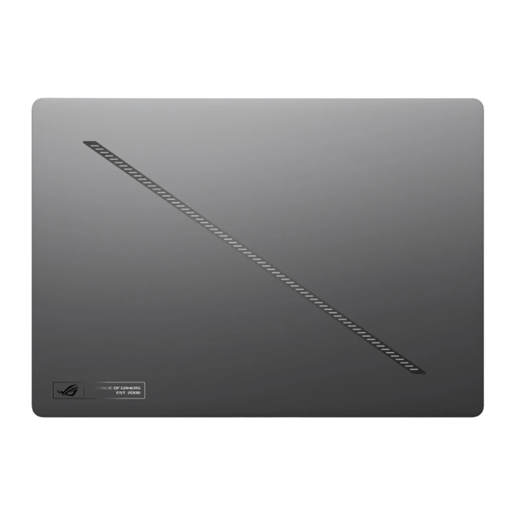 ASUS ROG Zephyrus G14 GA403WW 1TB gris, vista frontal: pantalla OLED con logo ROG y teclado retroiluminado visibles - Ítem2