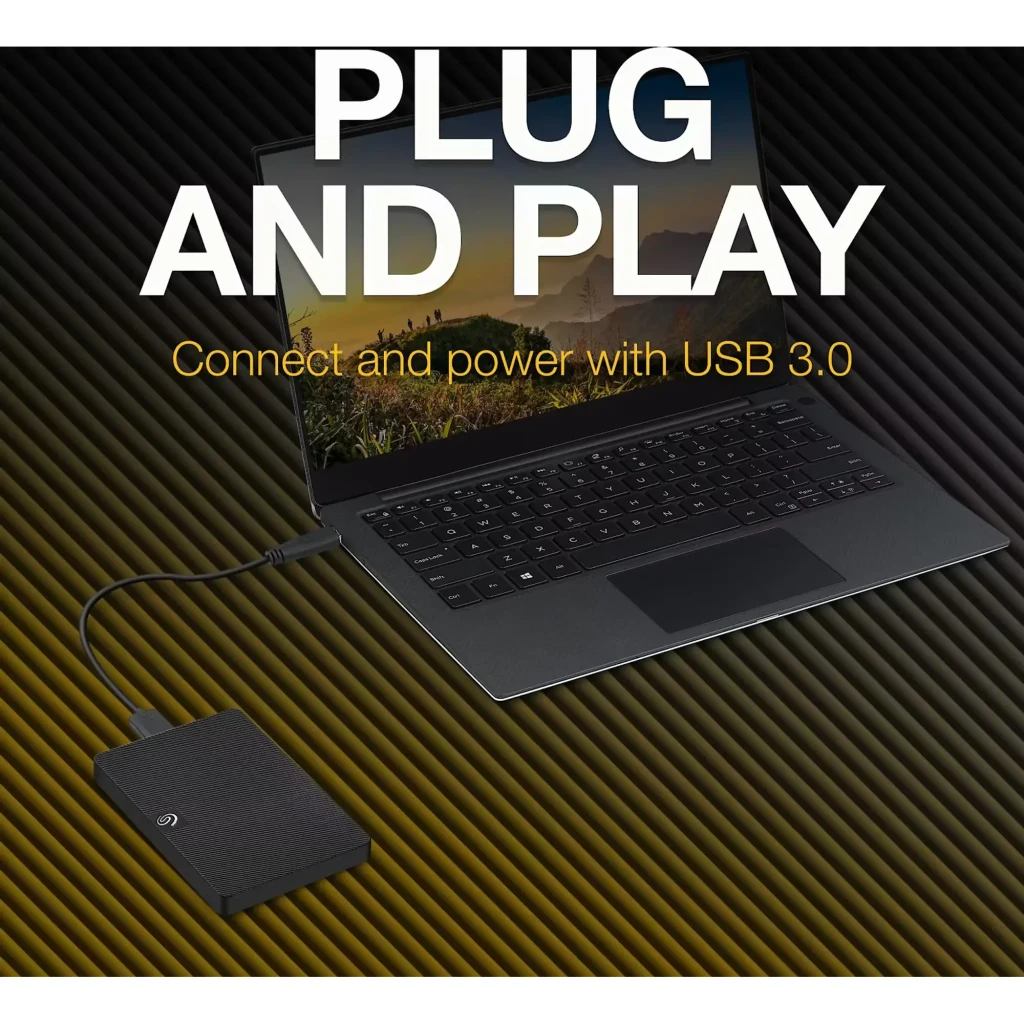 Seagate Expansion STKM1000400 1TB negro, uso: disco conectado por USB 3.0 a portátil, texto Plug and Play