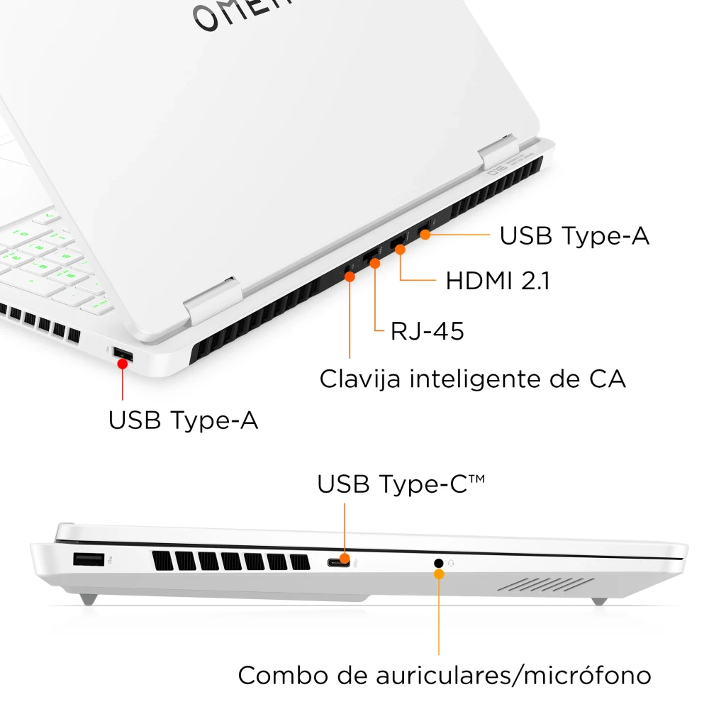 HP OMEN 16 1TB Blanco, vista frontal abierta: pantalla con League of Legends y teclado RGB retroiluminado - Ítem4