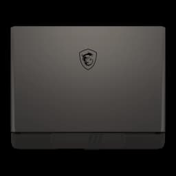 MSI Vector 18 HX AI 1TB Cosmos Gray, vue du dessus: couvercle fermé avec logo dragon MSI centré sur surface grise mate