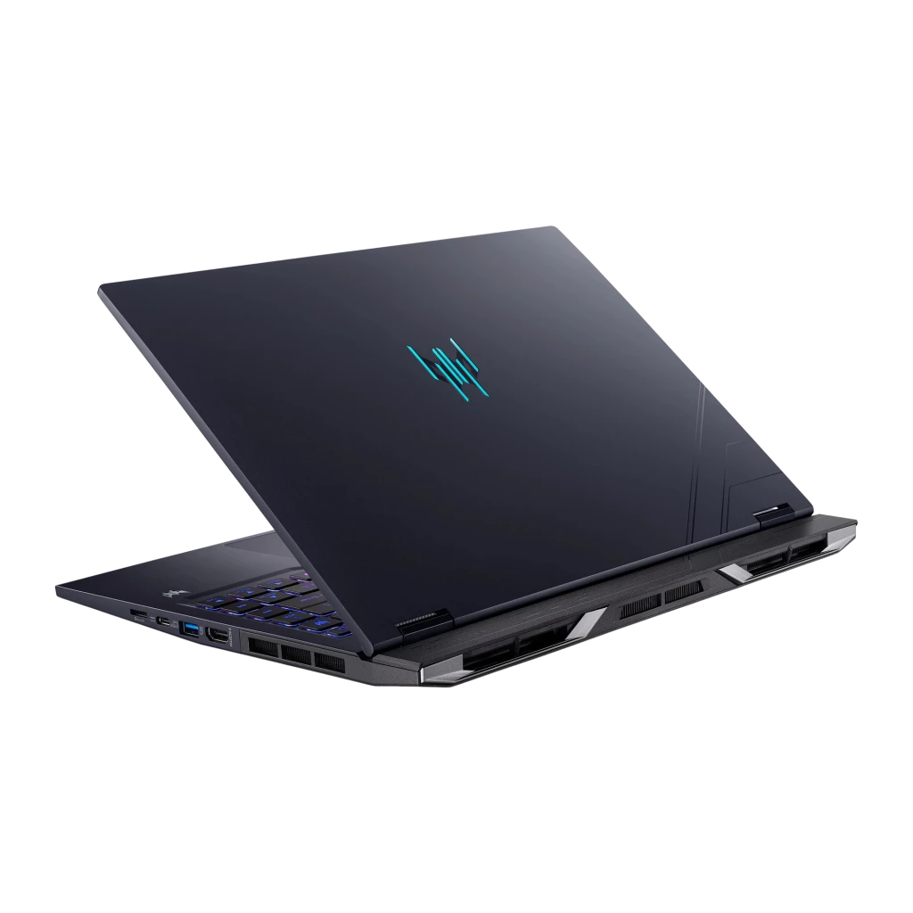 Acer Predator PHN14-71-93BK 1TB negro, vista frontal: pantalla con logo Predator y teclado RGB iluminado - Ítem1