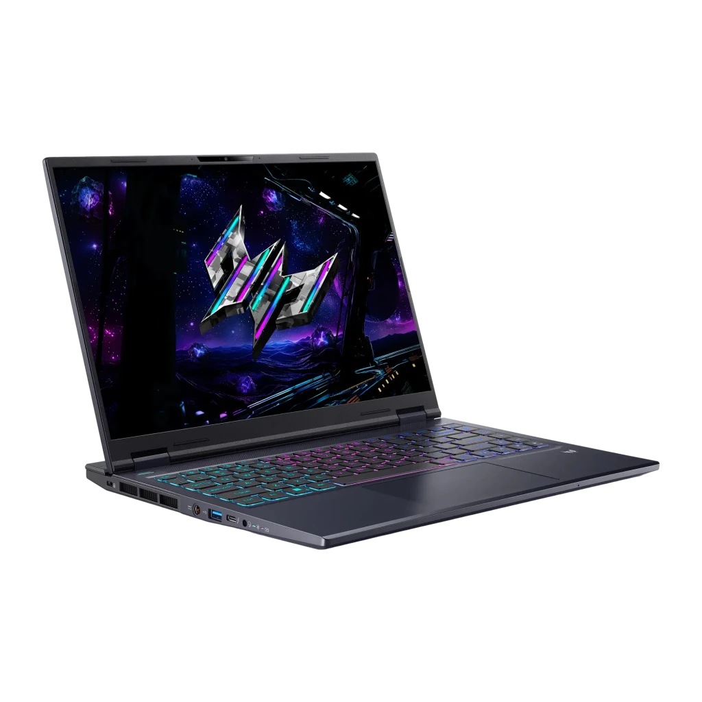 Acer Predator PHN14-71-93BK 1TB negro, vista frontal: pantalla con logo Predator y teclado RGB iluminado - Ítem2