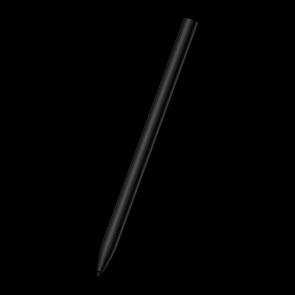 TCL Stylet numérique T-Pen noir, vue diagonale: corps entier en angle avec pointe fine visible