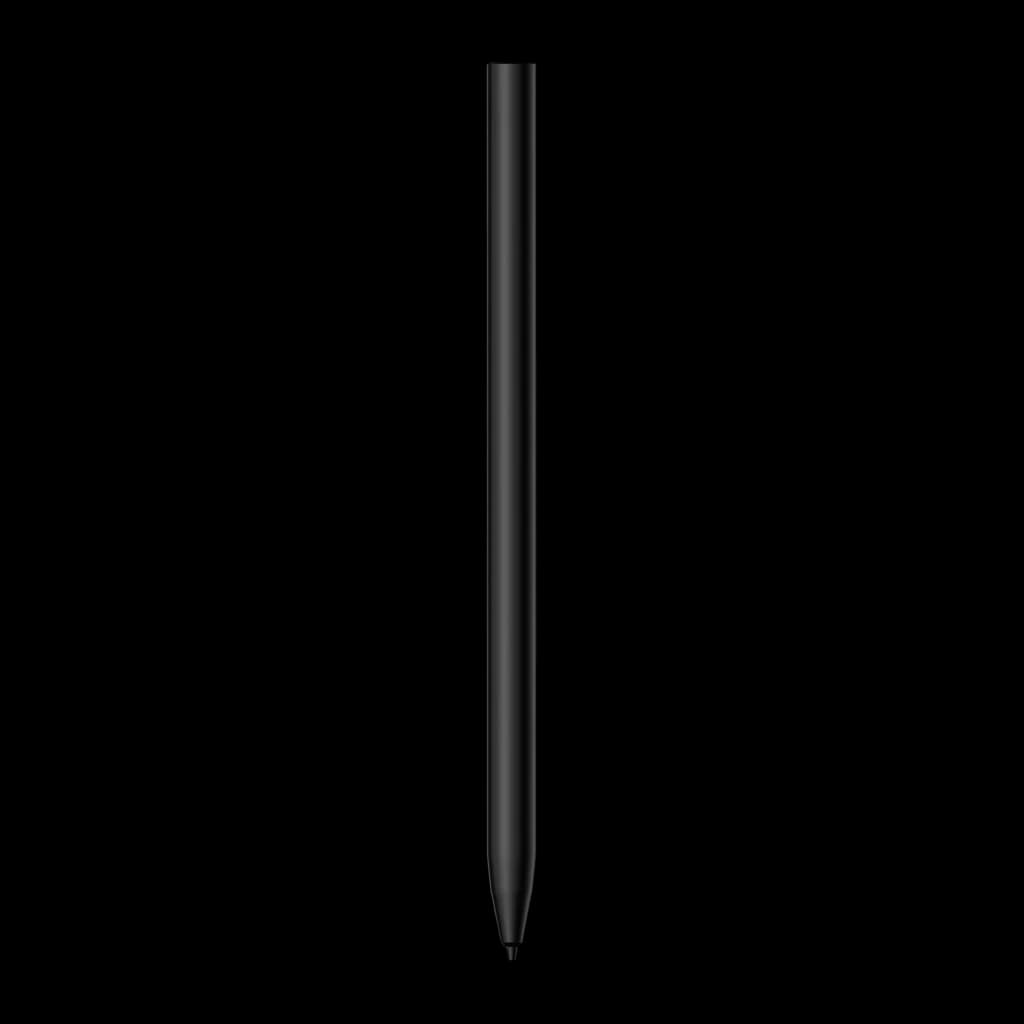 TCL Stylet numérique T-Pen noir, vue frontale verticale: corps cylindrique droit avec pointe en bas