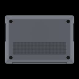 Samsung Galaxy Book6 Ultra 16" 1TB Gris, vue inférieure: grille de ventilation centrale et pieds en caoutchouc aux coins