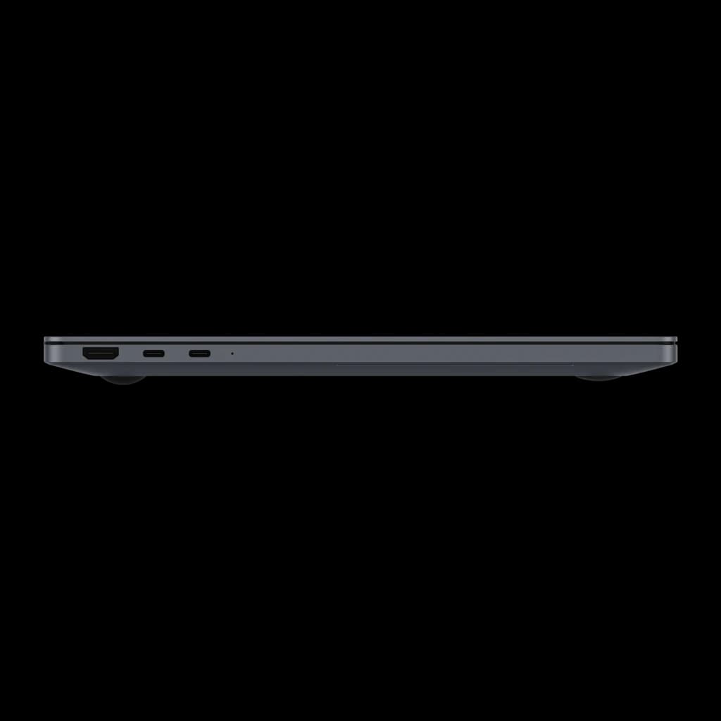 Samsung Galaxy Book6 Ultra 16" 1TB Gris, lateral izquierdo: puertos HDMI y dos USB-C visibles en canto cerrado