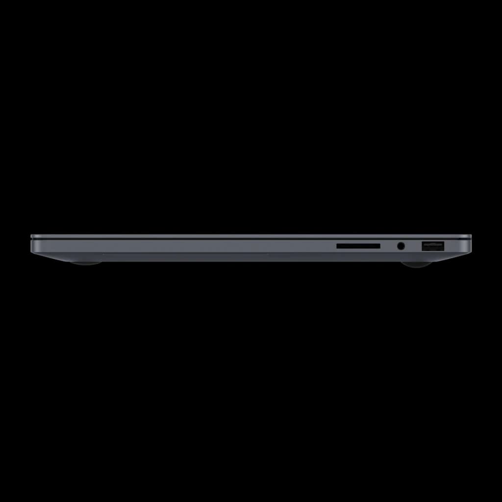 Samsung Galaxy Book6 Ultra 16" 1TB Gris, lateral derecho: lector SD, jack audio y puerto USB-A visibles