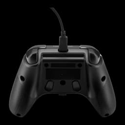 Thrustmaster Gamepad H.E.A.R.T. Noir, vue arrière: panneau arrière noir avec boutons dorsaux et câble USB-C tressé en haut