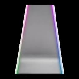 Thermaltake ARGENT HS1 RGB Stand Hub preto-cinza, detalhe frontal: superfície metálica texturizada com tiras RGB laterais