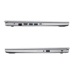 Acer Aspire Go 15 AG15-42P 512GB Argent pur, côtés: ports HDMI, USB-A, USB-C, Ethernet et jack audio