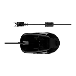 Endgame Gear XM1r Dark Reflex negro semitransparente, kit vista superior: ratón con cable trenzado, conector USB y clip