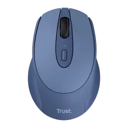 Trust Zaya 1600 DPI Bleu, vue du dessus: molette de défilement, bouton DPI central et texture latérale antidérapante
