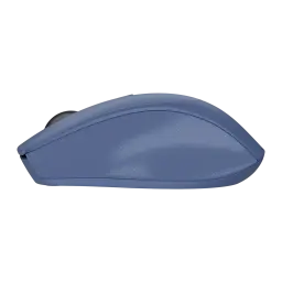Trust Souris Zaya Sans Fil 1600 DPI Bleu, vue latérale: profil droit avec texture pointillée et molette visible