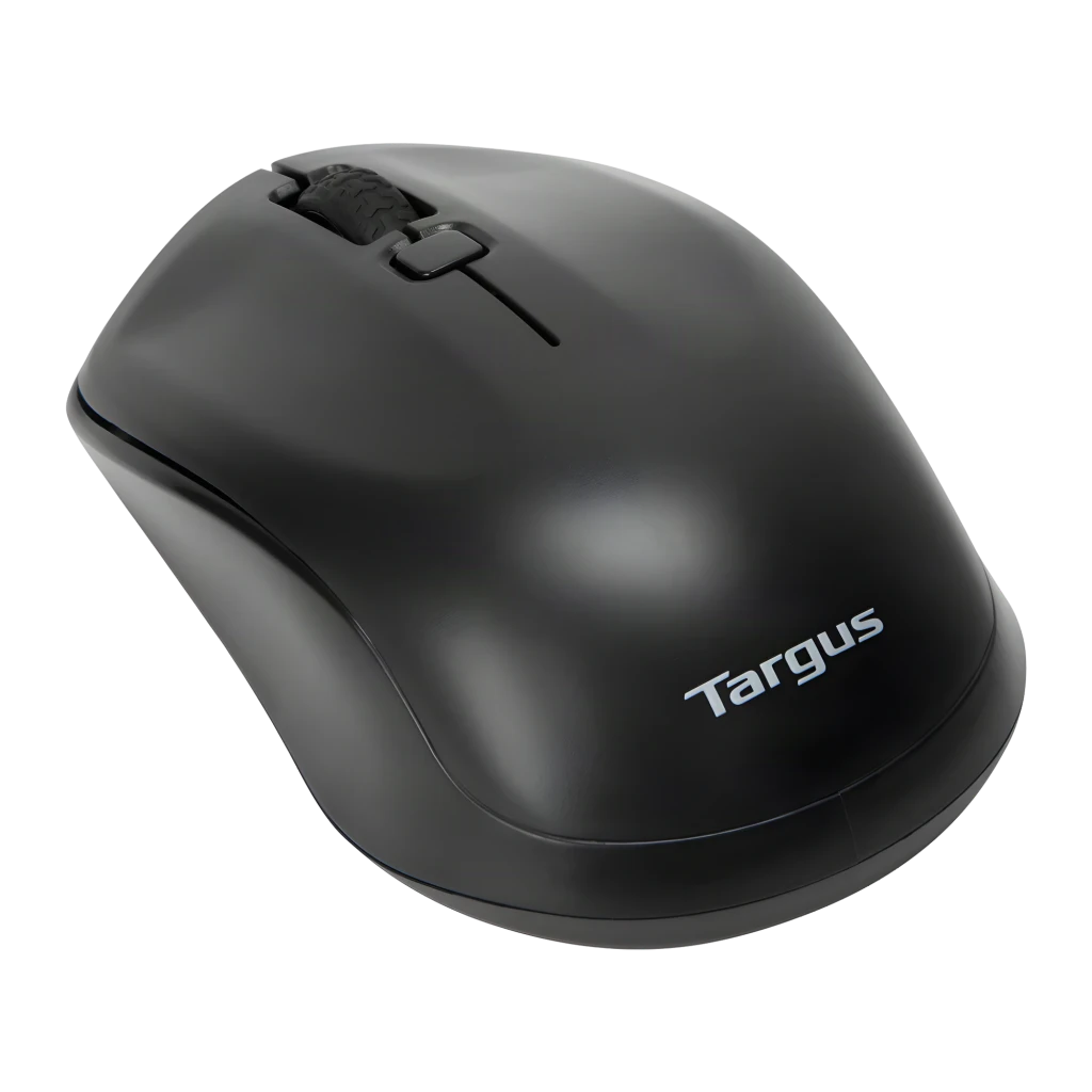 Targus AKM610ES negro, kit completo: teclado y ratón inalámbricos negros vistos desde arriba juntos - Ítem6