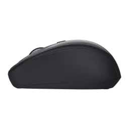 Trust Yvi+ Sans Fil Noir, vue latérale: profil ergonomique lisse sans boutons latéraux visibles