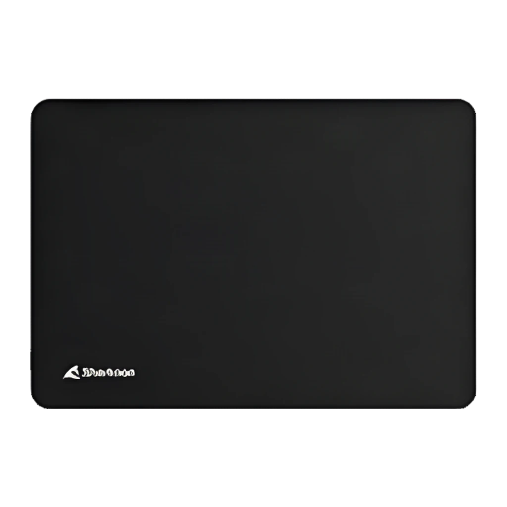 Sharkoon 1337 V2 Gaming Mat M negro, vista en perspectiva: superficie de tela lisa con logo Sharkoon en esquina inferior - Ítem3