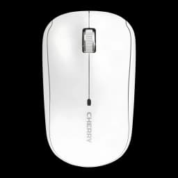 Cherry Ratón inalámbrico MW 2200 Blanco, vista superior: rueda de scroll central, botones y logo Cherry visibles