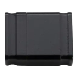 Intenso Micro Line 4GB noir, vue de face: corps compact rectangulaire avec capuchon fermé et rainures latérales