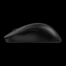 ZOWIE Souris Gaming ZA13-DW Noir, vue latérale droite: profil lisse, courbe haute et détail rouge à la base