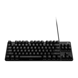 Logitech Teclado G413 TKL SE Negro, vista frontal ligeramente elevada: altura de teclas y cable USB visible en esquina