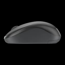 Logitech Teclado e rato MK295 Silent Grafite, vista lateral do rato: perfil esquerdo com roda de deslocamento e carcaça