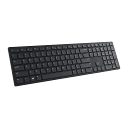 Dell Clavier Pro KB500 Espagnol Noir, vue supérieure en angle: disposition complète des touches avec pavé numérique
