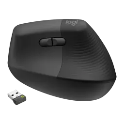 Logitech Lift for Business grafito, kit vista superior: ratón y receptor USB Logi Bolt, ángulo ligeramente distinto