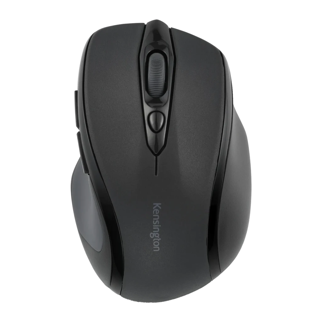 Kensington Ratón inalámbrico MY310 EQ negro, kit con nano receptor USB: vista superior en ángulo, logo Kensington visible - Ítem7