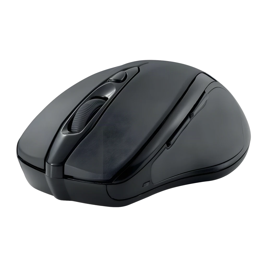 Kensington Ratón inalámbrico MY310 EQ negro, kit con nano receptor USB: vista superior en ángulo, logo Kensington visible - Ítem9