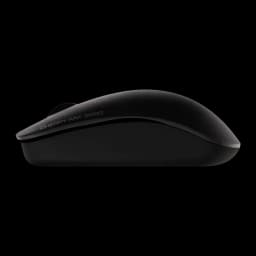 Cherry Ratón MW 2400 Wireless negro, vista lateral: perfil ergonómico curvo y textura bicolor superior e inferior