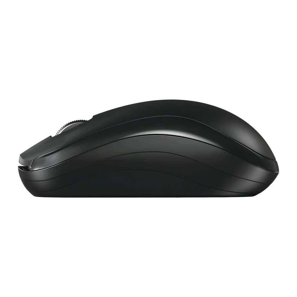 CHERRY Souris sans fil MW 2200 noir, vue du dessus: molette centrale texturée, boutons et logo CHERRY en bas - Ítem3