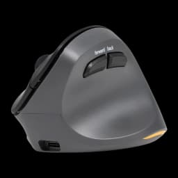 BakkerElkhuizen PRF Pro Negro Gris oscuro, vista lateral derecha: botones forward y back etiquetados, puerto USB-C