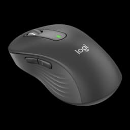 Logitech Signature M650 L Grafite, vista lateral esquerda: botões laterais e textura antiderrapante