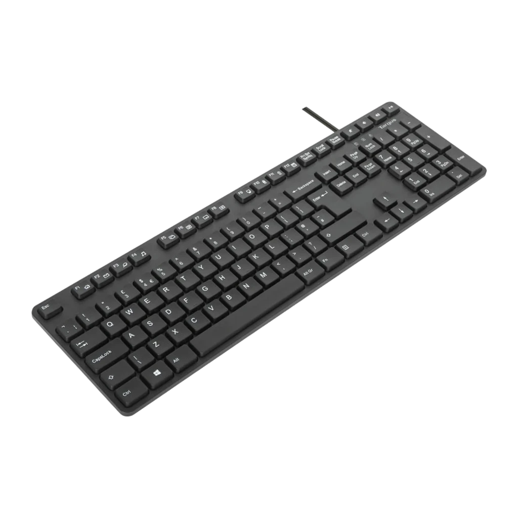 Targus AKM622ES QWERTY negro, vista superior: teclado completo con teclado numérico y ratón con cable - Ítem2