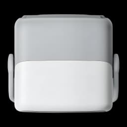 JMGO N1S SE Proyector 32GB Gris, vista superior: cuerpo compacto cuadrado con panel frontal blanco y bisagra lateral