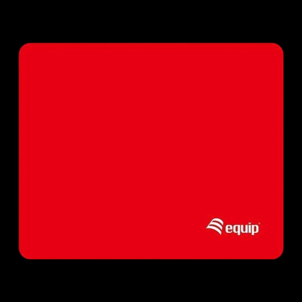 Equip Tapete rato 245013 Vermelho, vista frontal: superfície lisa vermelha com logótipo Equip no canto inferior