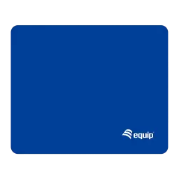Equip Tapete de rato 245012 azul, vista frontal: superfície lisa azul uniforme com logótipo Equip no canto inferior direito