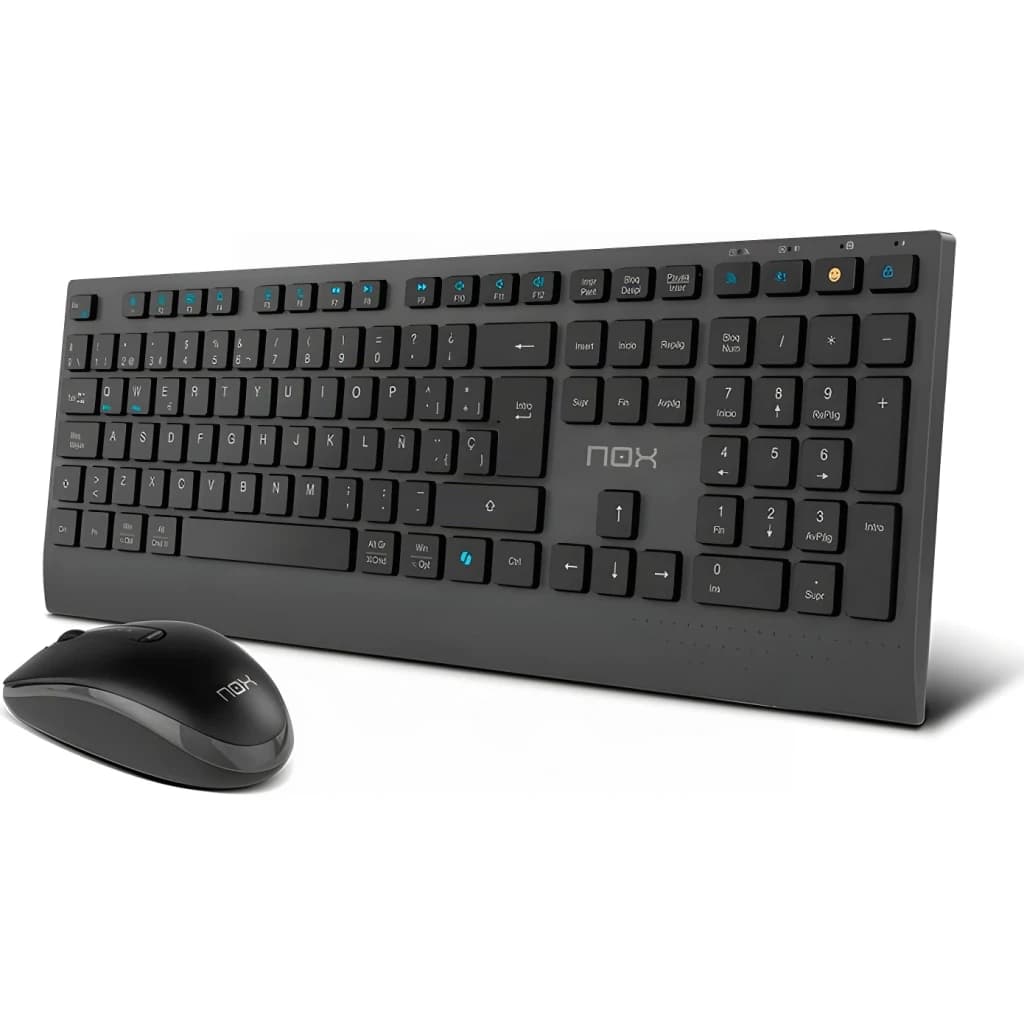 NOX NXLITEDUOSP teclado Ratón incluido Hogar RF Wireless + Bluetooth QWERTY Español Negro - détail 3