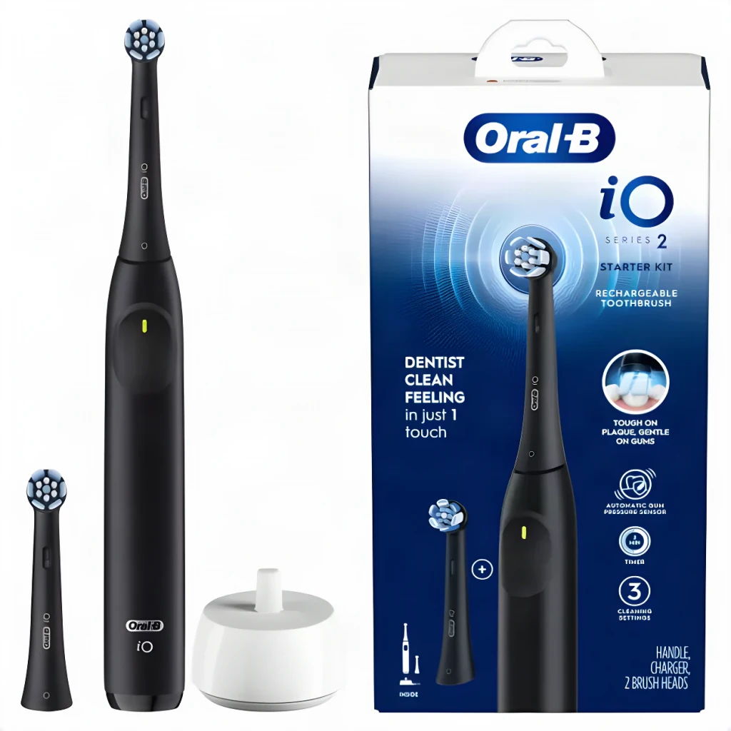 Oral-B Cepillo de dientes eléctrico iO Series 2 Night Black con estuche de viaje - vista principal - Ítem1